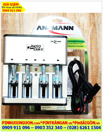 Ansman Photocam V, Bộ sạc 4viên pin AAA- Kèm sẳn 4 pin sạc Ansman MaxE AAA800mAh-1.2v Mignon